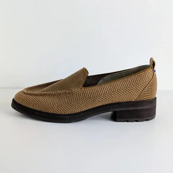 Rothy's Shoes Rothys Lug Loafer 15 Teak Herringbone Washable